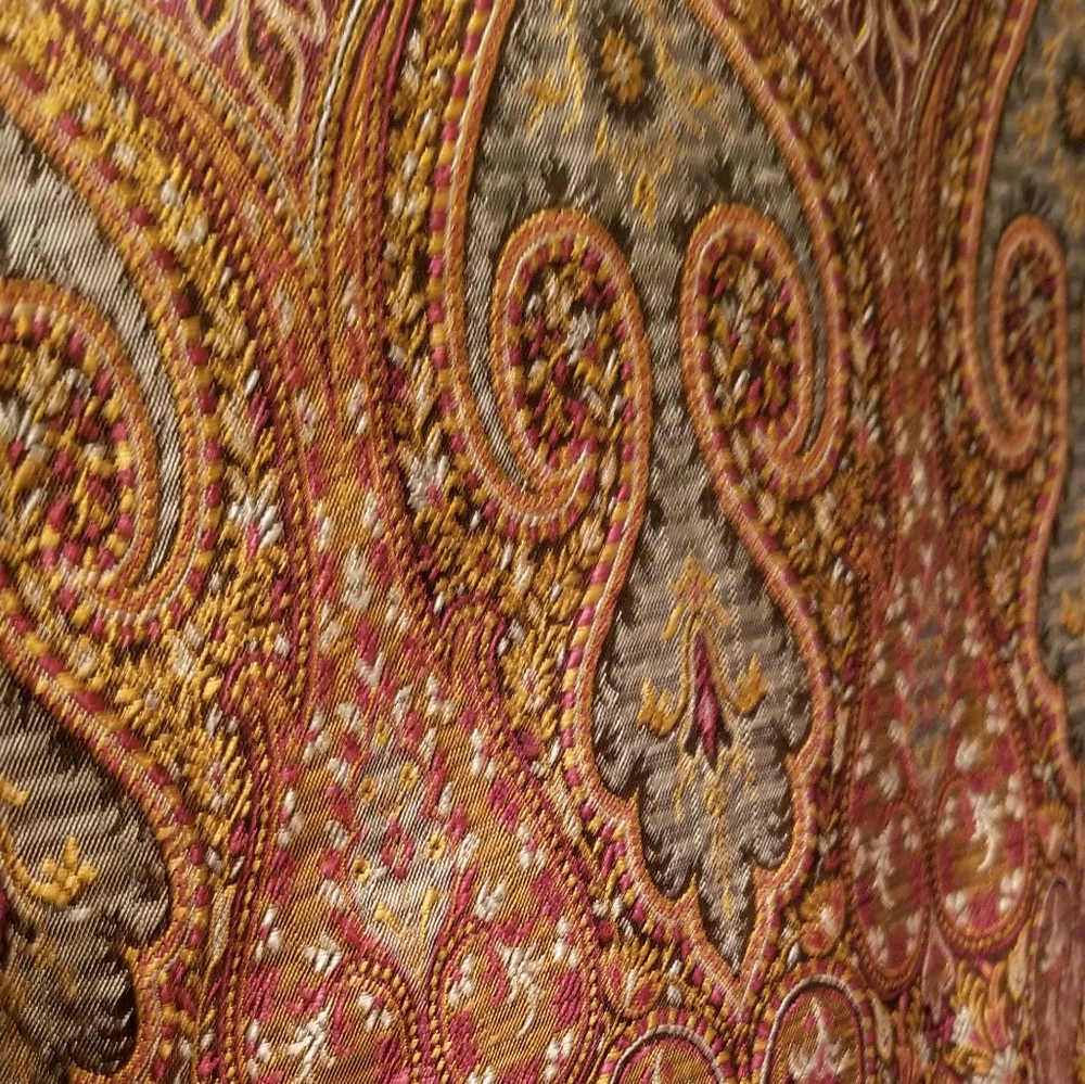 Boho Brocade Patchwork Renfair Hobbit Silk Vest - image 3